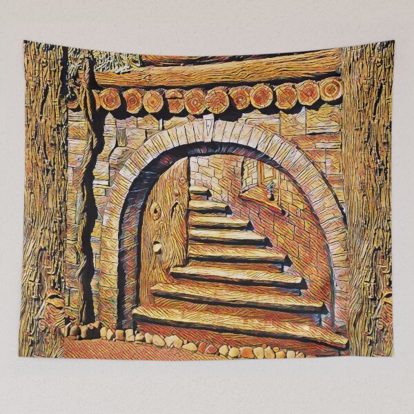 Item preview, Entrance to a forest home designed and sold by helenkaiy.