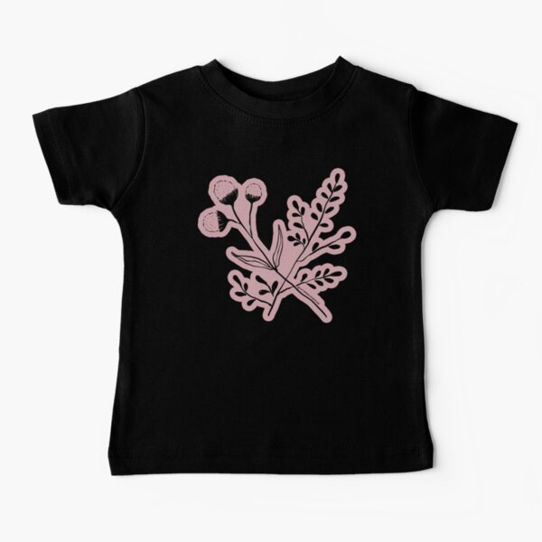 Floral Illustration - October Libra Scorpio Flower Blossoms Baby T-Shirt