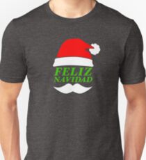 Feliz Navidad Santa Slim Fit T-Shirt