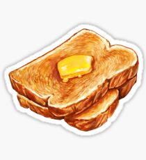Buttered Toast Pattern Sticker