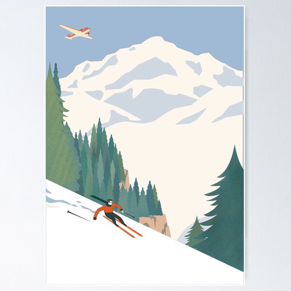 Item preview, Illustration Collection | St. Moritz Ski Mountain designed and sold by Menlosophy.