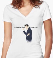 Consulting Criminal Women's Fitted V-Neck T-Shirt