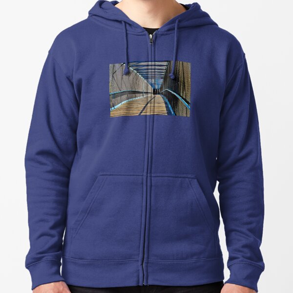 Pedestrian Walkway Over Expressway Zipped Hoodie