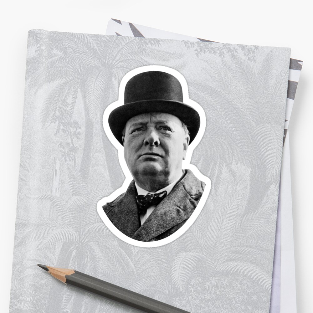 Sir Winston Churchill Sticker By Warishellstore Redbubble