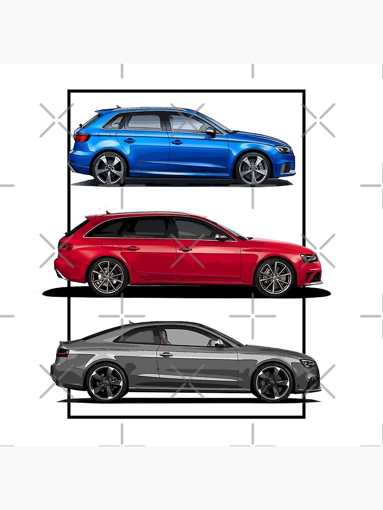 Audi RS4 B8 2012-2015 Inspired Car Poster Print Wall Art 