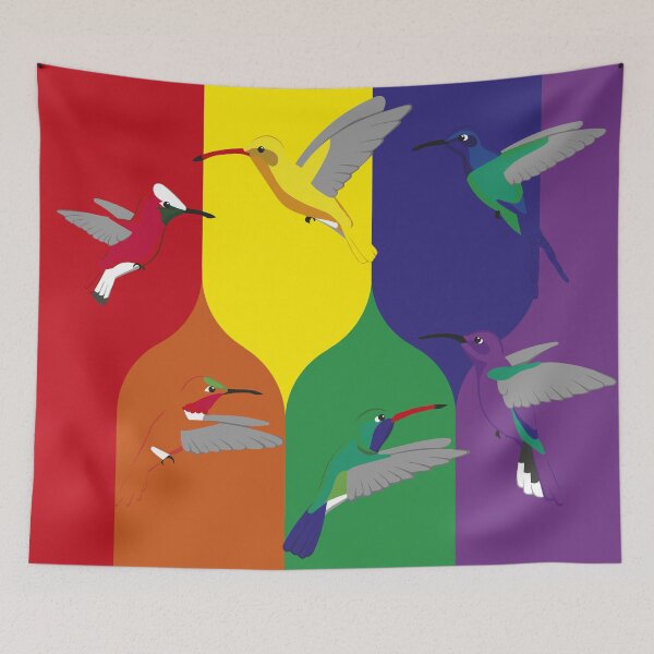 Item preview, Pride Hummingbirds designed and sold by ZolinStudio.