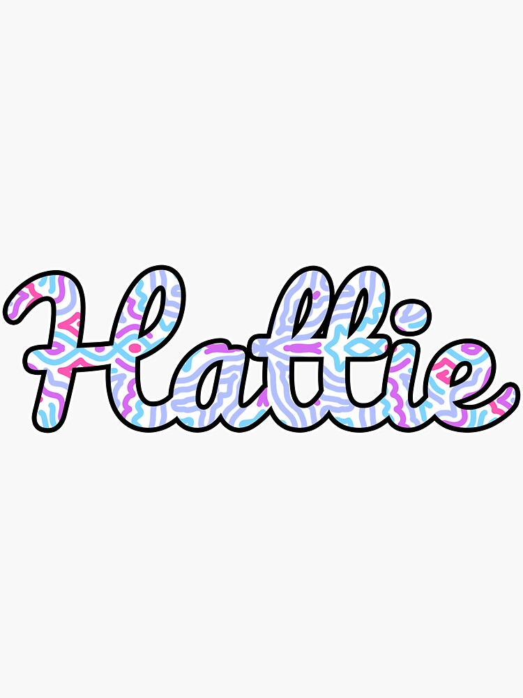 "Hattie Handwritten Name" Sticker for Sale by inknames Redbubble
