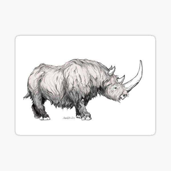 Woolly Rhino Sticker