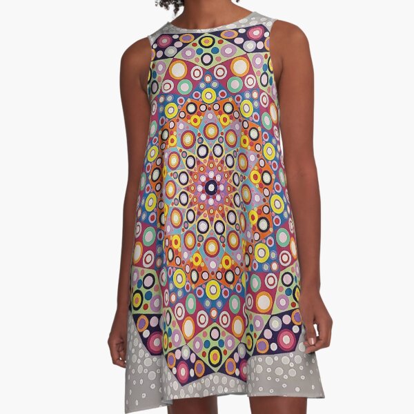 Radial Dot Series Painting #10 A-Line Dress
