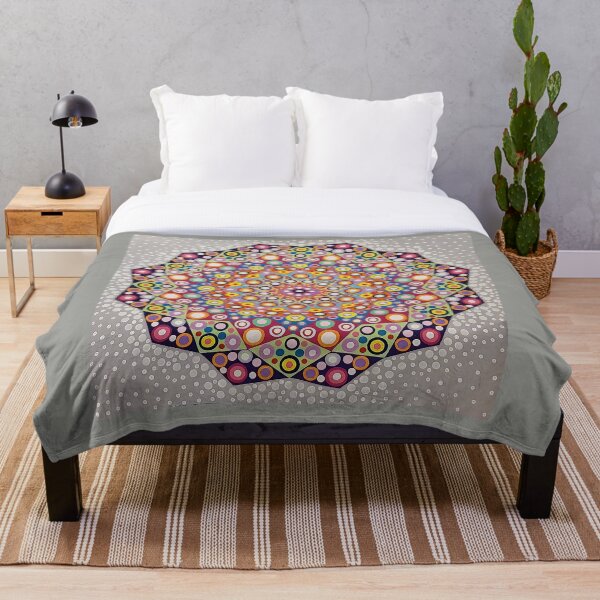 Radial Dot Series Painting #10 Throw Blanket