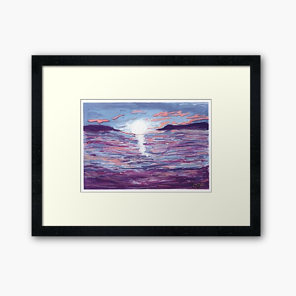 Sunset on Strangford Lough Framed Art Print