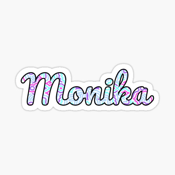 Monika Handwritten Name Sticker For Sale By Inknames Redbubble