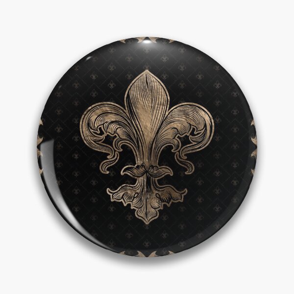 Item preview, Fleur-de-lis - Black and Gold designed and sold by k9printart.