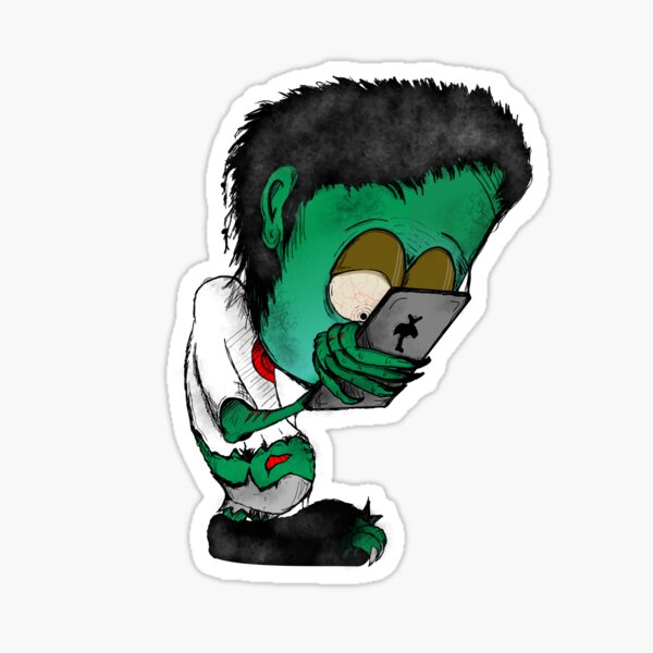 Mobile phone zombie smartphone zombie smartphone zombie Sticker