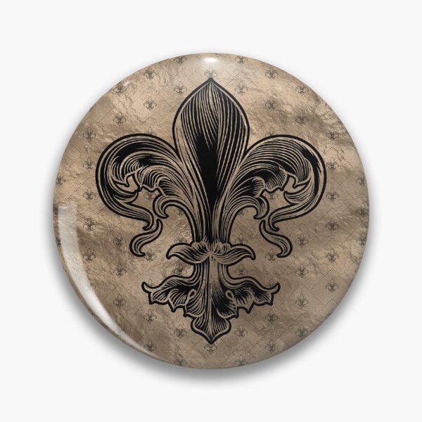 Item preview, Fleur-de-lis - Black and Gold designed and sold by k9printart.
