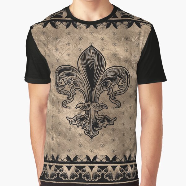 Item preview, Fleur-de-lis - Black and Gold designed and sold by k9printart.