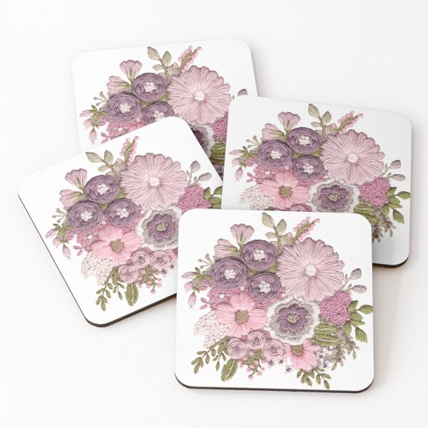 Item preview, Pink and Purple Flower Bouquet designed and sold by Stitch-In-Twine.