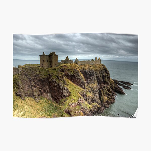 The Ruins of Dunnottar Castle Scotland Picture Poster Highlands Framed Print