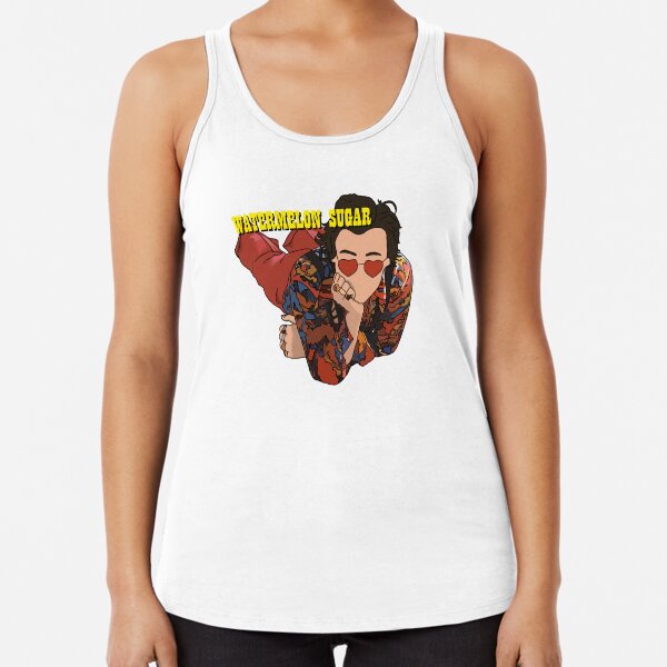 HARRY STYLES WATERMELON SUGAR DRAWING Racerback Tank Top