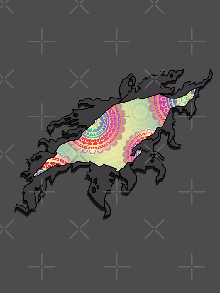 Thumbnail 6 of 6, Premium Oversized Sweatshirt, Multicolour Rip designed and sold by WildGeometric.