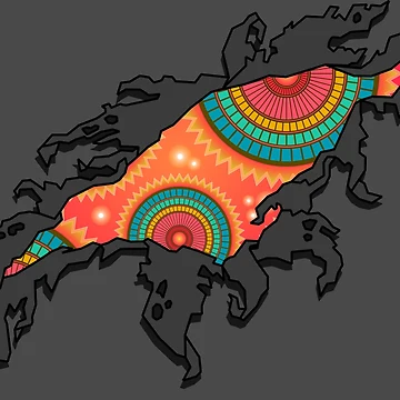 Artwork thumbnail, Multicolour Rip by WildGeometric