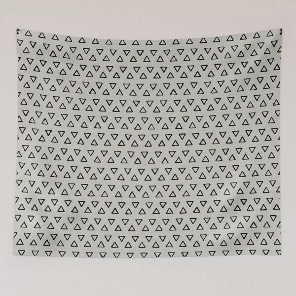 Item preview, Black ink brushed triangles pattern with textured neutral background designed and sold by misentangled.