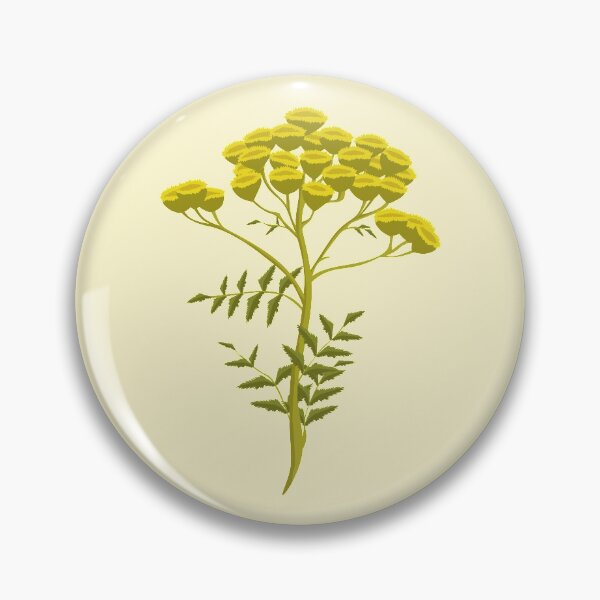 Item preview, Tansy Flowers - Hand-painted Floral Artwork of the Herb Tansy designed and sold by Thordur Sturluson.