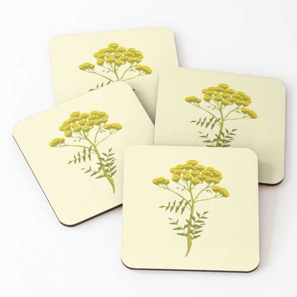 Item preview, Tansy Flowers - Hand-painted Floral Artwork of the Herb Tansy designed and sold by Thordur Sturluson.