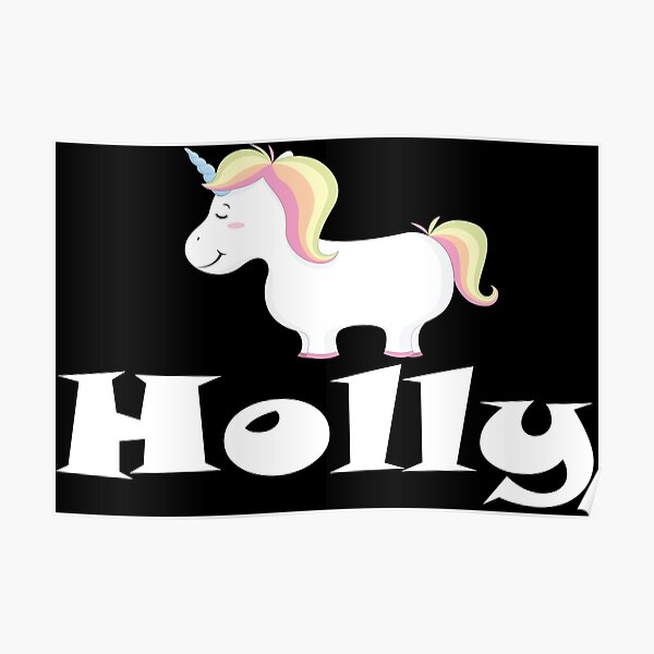 Holly Unicorn Poster