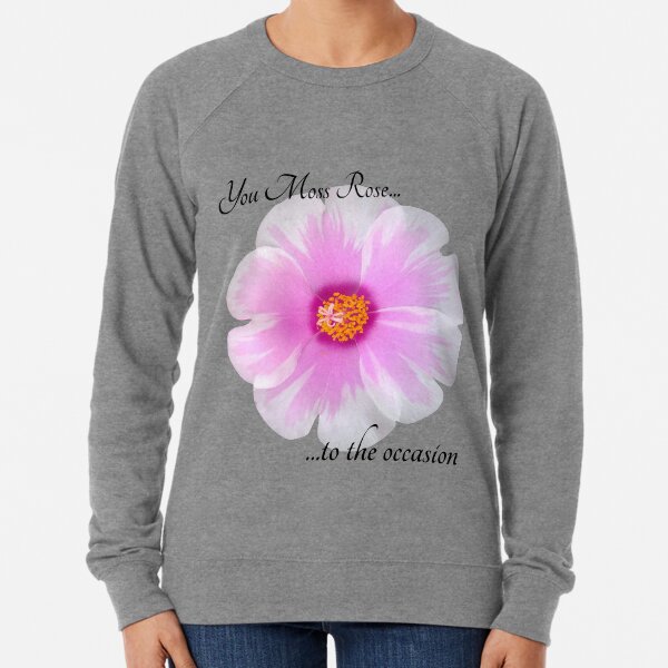Moss Rose Flower Lightweight Sweatshirt