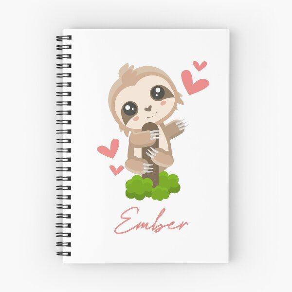 Item preview, Ember Sloth Baby Girl Cute Hearts designed and sold by HelloFromAja.