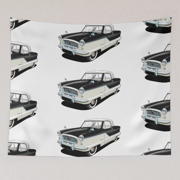 Item preview, Austin Metropolitan in two tone black and white designed and sold by candc-retro.
