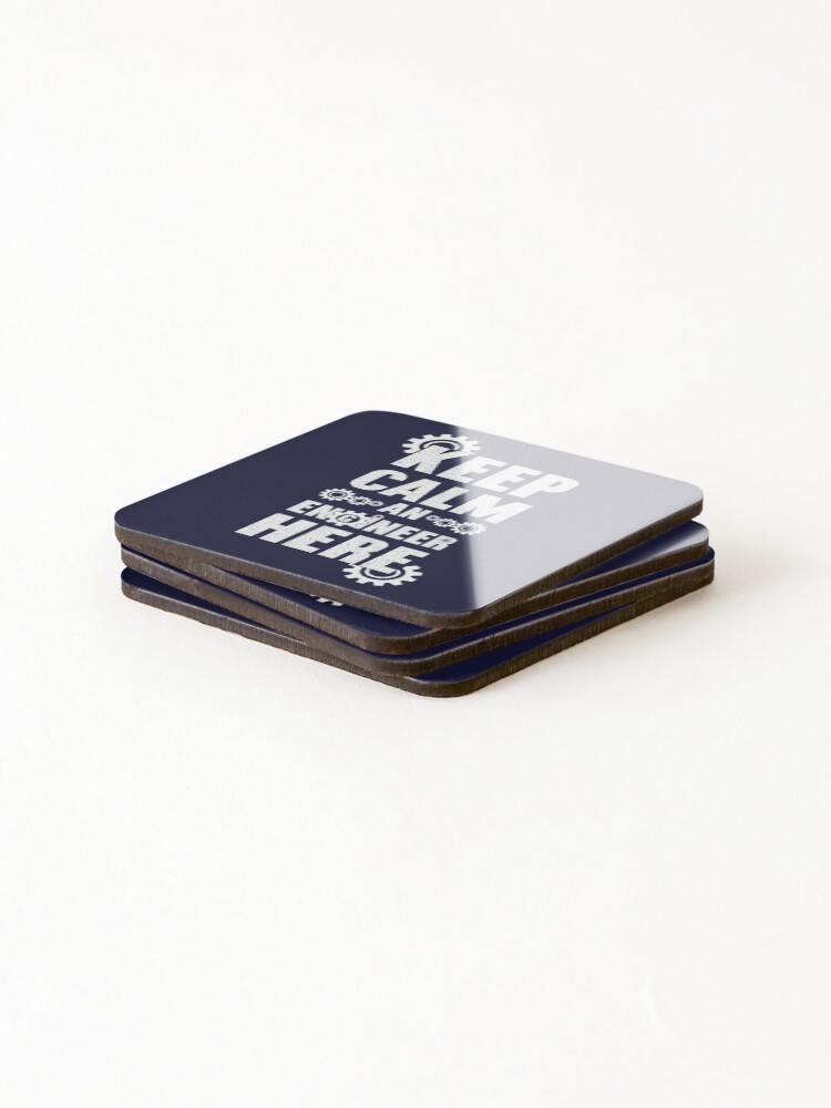 Thumbnail 4 of 5, Coasters (Set of 4), Engineer is here designed and sold by hitpointer.