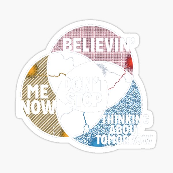 Don't Stop Venn Diagram Sticker