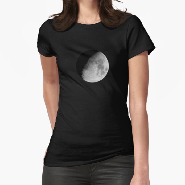Waxing Gibbous Moon Fitted T-Shirt
