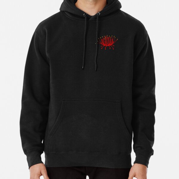 Black hoodie clearance with red writing