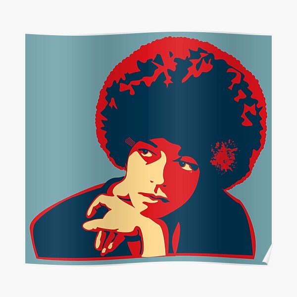 “Angela Davis” Poster by zuen | Redbubble