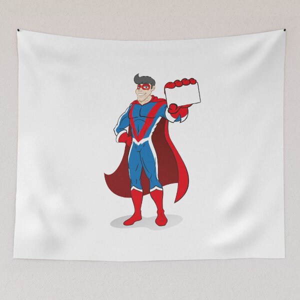 Item preview, Illustration depicts superhero person doing imposing pose and holding or showing a card or something designed and sold by LucianoCosmo.