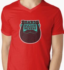 Bärte! T-Shirt mit V-Ausschnitt für Männer