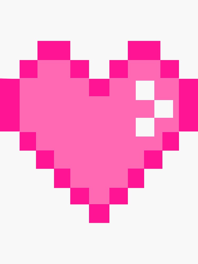 8 Bit Heart Sticker