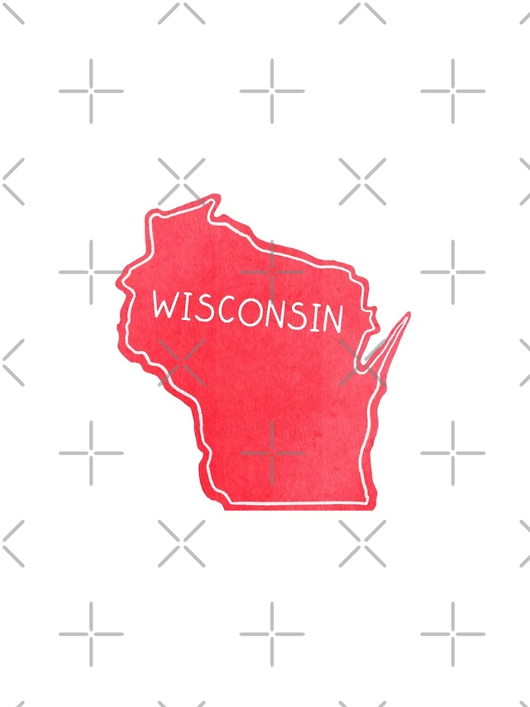 Thumbnail 4 of 4, iPhone Case, Wisconsin Map Sticker designed and sold by Drawingvild.