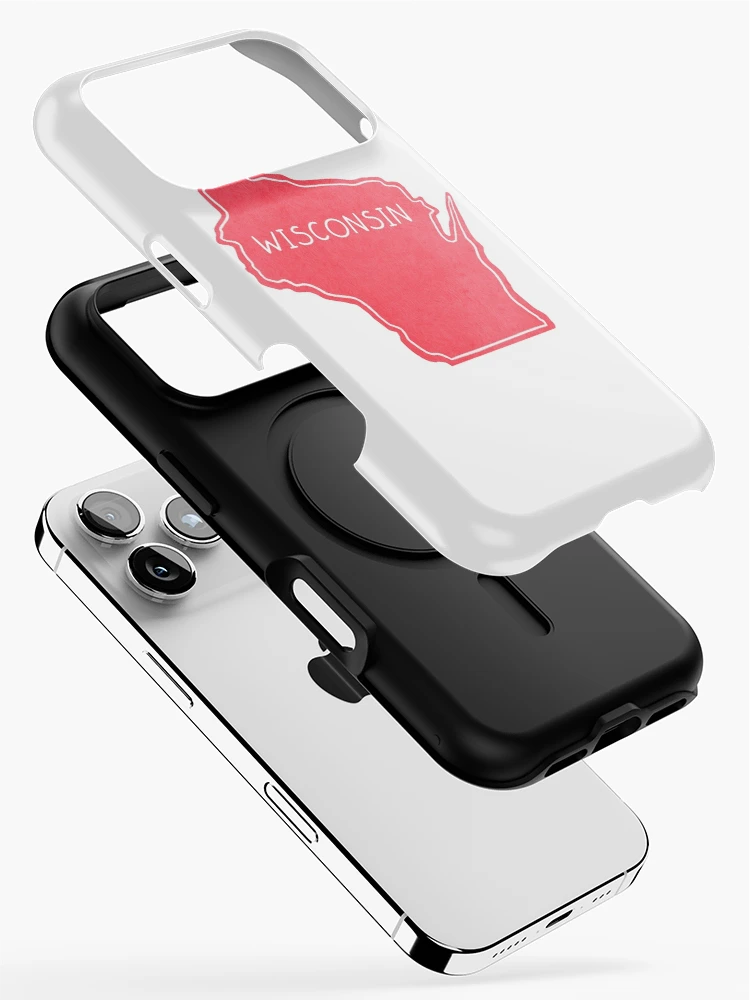 Thumbnail 2 of 4, iPhone Case, Wisconsin Map Sticker designed and sold by Drawingvild.