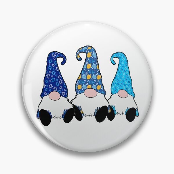 Item preview, 3 Hanukkah Gnomes Elves Cute Blue Dreidel Hats designed and sold by funnytshirtemp.