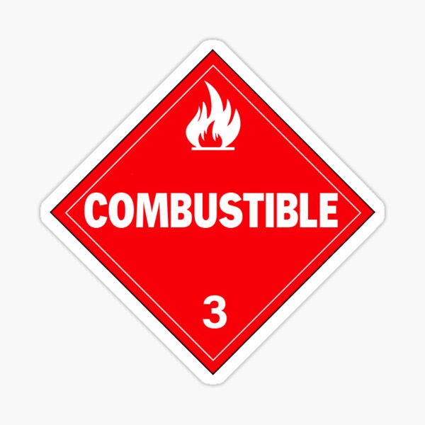 Artikel-Vorschau von Brennbar 3 HAZMAT STICKER HD, designt und verkauft von Wrackspurt.