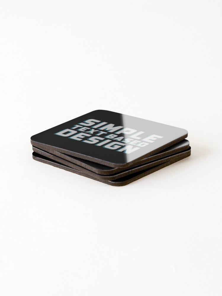 Thumbnail 4 of 5, Coasters (Set of 4), Simple Text Based Design designed and sold by FlauntMerch.