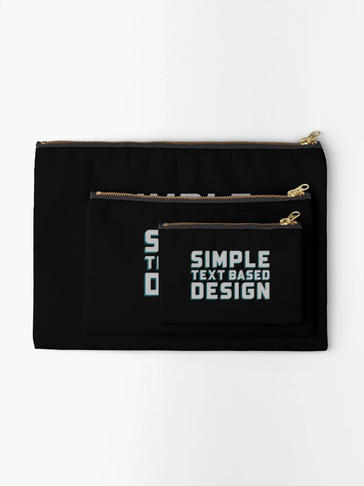 Thumbnail 2 of 4, Zipper Pouch, Simple Text Based Design designed and sold by FlauntMerch.