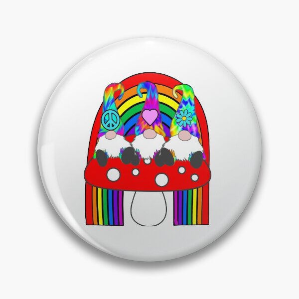 Item preview, 3 Hippie Gnomes Tie Dye Hat Retro Peace Groovy rainbow, mushroom designed and sold by funnytshirtemp.