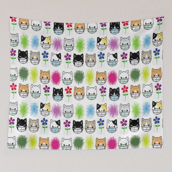 Item preview, Cats and masks cute design, for the cat lover, pandemic awareness designed and sold by Adri Barnard.