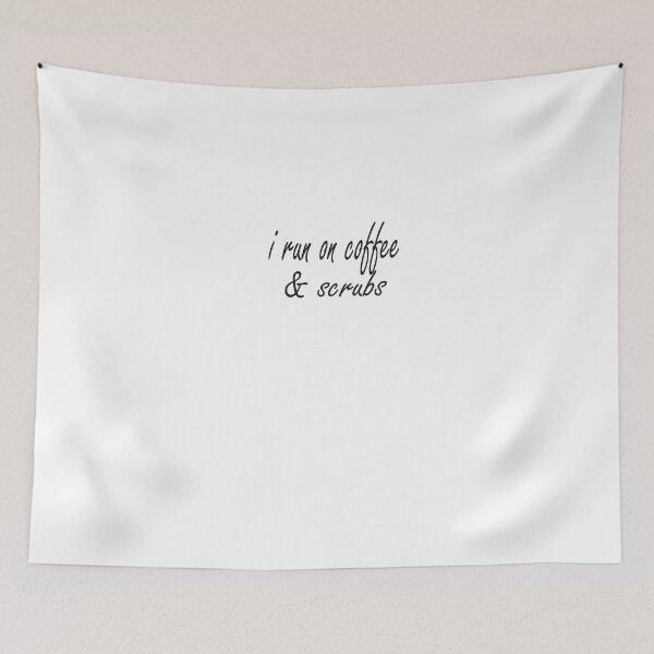 Item preview, I Run On Coffee & Scrubs / Caffeine TShirt Sarcastic Funny T-Shirt designed and sold by camelia khaled.
