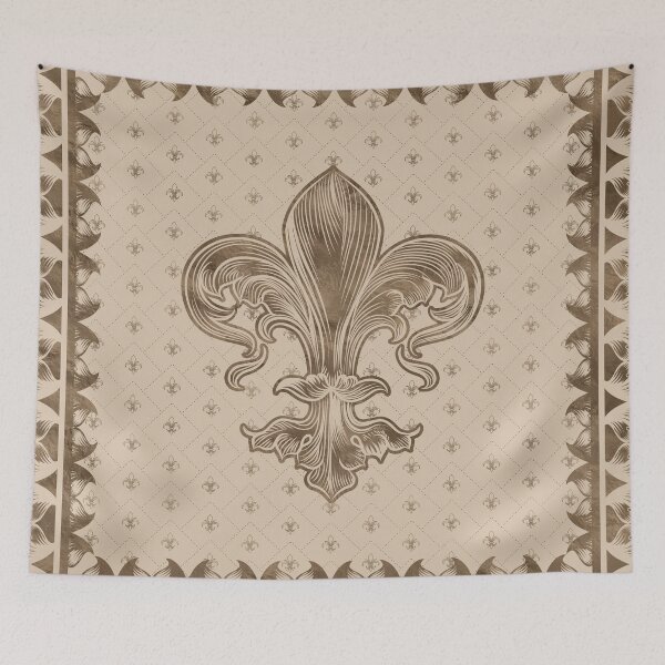 Item preview, Fleur-de-lis - Pastel Gold designed and sold by k9printart.
